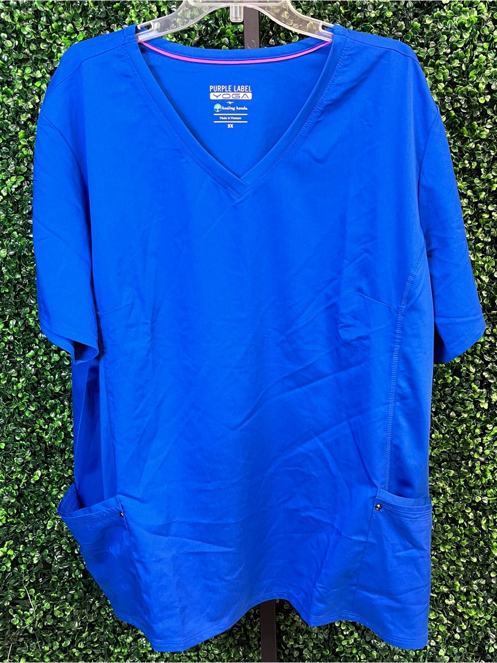 NWT Healing Hands Royal Blue Women’s Scrub Top Size 5XL